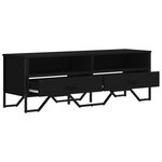 vidaXL Meuble TV noir 122x34x41 cm bois d'ingénierie