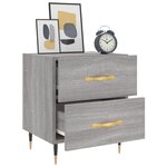 vidaXL Table de chevet sonoma gris 40x35x47 5 cm bois d’ingénierie