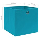 vidaXL Boîtes de rangement 10 Pièces Tissu intissé 28x28x28 cm Bleu azuré