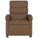 vidaXL Fauteuil inclinable de massage électrique marron tissu