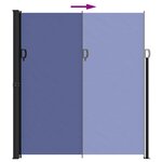 vidaXL Auvent latéral rétractable bleu 220x500 cm