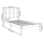 vidaXL Cadre de lit sans matelas 90x190 cm bois massif