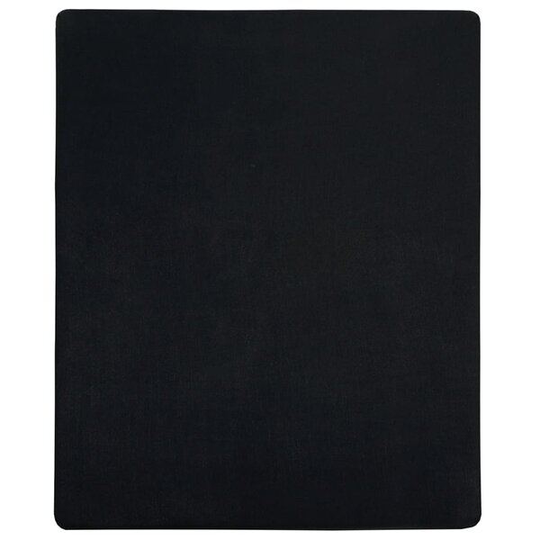 vidaXL Drap-housse Jersey Noir 160x200 cm Coton