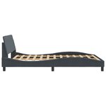 vidaXL Cadre de lit sans matelas gris foncé 120x200 cm velours