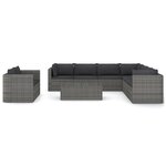 Salon de jardin meuble d'extérieur ensemble de mobilier 10 pièces avec coussins résine tressée gris 02_0015131