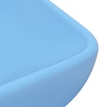 vidaXL Lavabo de luxe rectangulaire Bleu clair mat 71x38 cm Céramique