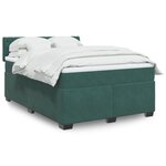 vidaXL Sommier à lattes de lit et matelas Vert foncé 140x200cm Velours