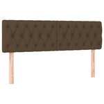 vidaXL Tête de lit à LED Marron foncé 160x7x78/88 cm Tissu