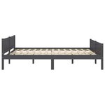 vidaXL Cadre de lit sans matelas bois massif de pin gris 140x200 cm