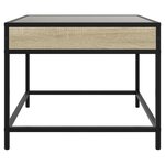 vidaXL Table basse avec LED infini chêne sonoma 50x50x41 cm