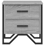 vidaXL Tables de chevet 2 Pièces sonoma gris 40x41x40cm bois d'ingénierie