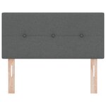 Tête de lit capitonnée gris foncé 80 cm en tissu