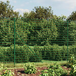 vidaXL Clôture en treillis métallique et piquet d'ancrage vert 2 2x10m