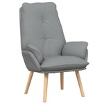 vidaXL Fauteuil Relaxant en Tissu Gris Clair