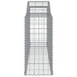 vidaXL Paniers à gabions arqués 8 Pièces 300x50x100/120 cm fer galvanisé