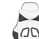 vidaXL Chaise de jeu Blanc et noir Similicuir