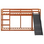 vidaXL Lit superposé avec toboggan et échelle 75x190cm bois pin massif