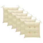 vidaXL Chaises de jardin 6 Pièces avec coussins Bois d'acacia solide