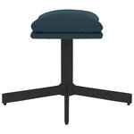 vidaXL Chaise de relaxation avec tabouret Bleu Velours