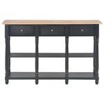 vidaXL Table console noir 110x30x76 cm bois d'ingénierie