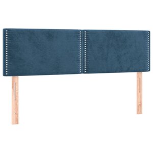 vidaXL Têtes de lit 2 Pièces Bleu foncé 72x5x78/88 cm Velours