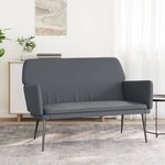 vidaXL Banc Gris foncé 108x79x79 cm Velours
