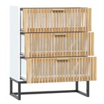 vidaXL Buffet blanc 60x30x75 cm bois d'ingénierie