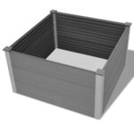vidaXL Lit surélevé de jardin WPC 100x100x54 cm Gris