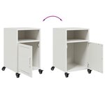 vidaXL Tables de chevet 2 Pièces blanc 36x39x59 cm acier