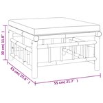 vidaXL Salon de jardin 10 Pièces avec coussins blanc crème bambou