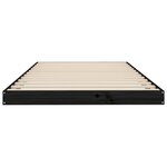 vidaXL Cadre de lit sans matelas noir 100x200 cm bois massif de pin