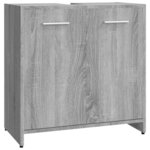 vidaXL Ensemble de meubles de salle de bain 4 Pièces Sonoma gris