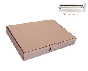 Lot de 25 - Boite postale carton extra plate 2cm 255x190x20mm