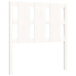 vidaXL Cadre de lit avec tête de lit blanc 90x200 cm bois massif