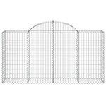 vidaXL Paniers à gabions arqués 20 Pièces 200x50x100/120 cm fer galvanisé