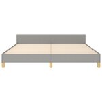 vidaXL Cadre de lit sans matelas gris clair 160x200 cm tissu