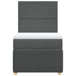 vidaXL Sommier à lattes de lit et matelas Gris foncé 90x190 cm Tissu