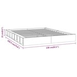 vidaXL Cadre de lit sans matelas blanc 140x190 cm bois massif