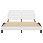 vidaXL Cadre de lit avec LED sans matelas blanc 120x200 cm