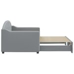 vidaXL Lit de jour avec lit gigogne gris clair 80x200 cm tissu