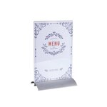 Porte-visuel Vertical Pied Aluminium A5 - Cristal - X 5 - Exacompta