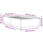 vidaXL Cadre de lit avec lumières LED chêne sonoma 90x200 cm