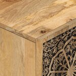 vidaXL Meuble TV 80x31x46 cm bois massif de manguier