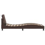 vidaXL Cadre de lit avec tête de lit marron 100x200 cm Similicuir