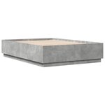 vidaXL Cadre de lit avec lumières LED gris béton 160x200 cm