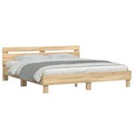 vidaXL Cadre de lit sans matelas chêne sonoma 160x200 cm