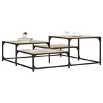 vidaXL Table basse chêne sonoma 107x107x40 cm bois d'ingénierie