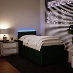 vidaXL Sommier à lattes de lit avec matelas Vert foncé 90x190 cm
