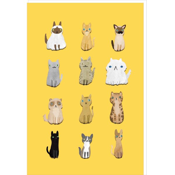Carte Signature Chats - 11 5 X 17cm - Draeger paris
