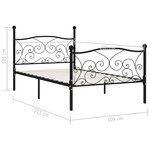vidaXL Cadre de lit sans matelas avec sommier à lattes métal 100x200cm
